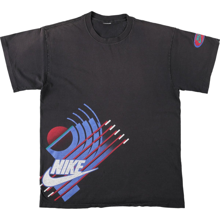 Nike logo print T-shirt, size M for men unclear black type Vintage Second Hand