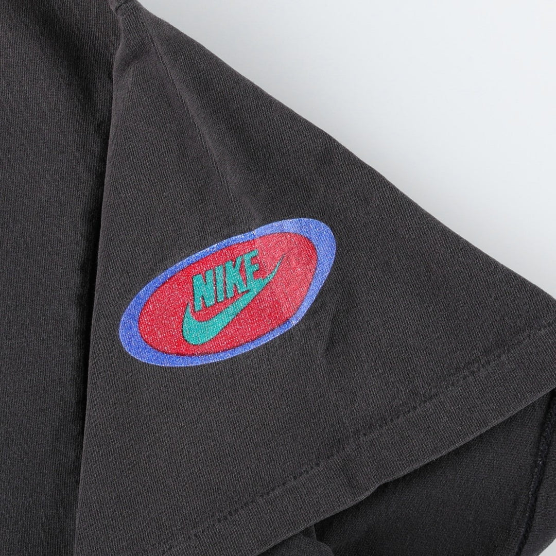 Nike logo print T-shirt, size M for men unclear black type Vintage Second Hand