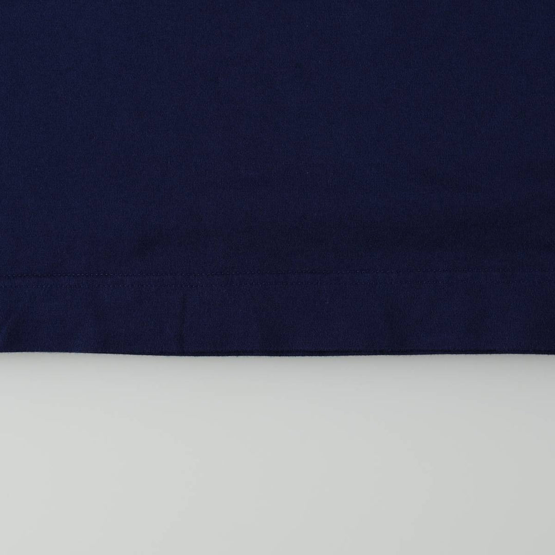 Adidas logo embroidered ringer t-shirt, made in China, men's size XL. cotton navy blue type Vintage Second Hand