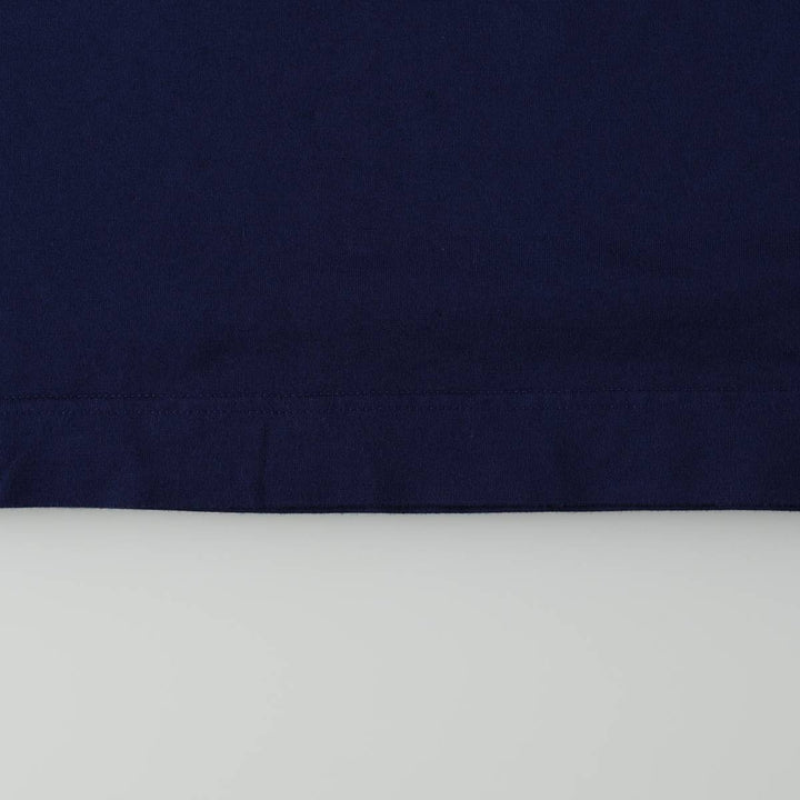 Adidas logo embroidered ringer t-shirt, made in China, men's size XL. cotton navy blue type Vintage Second Hand