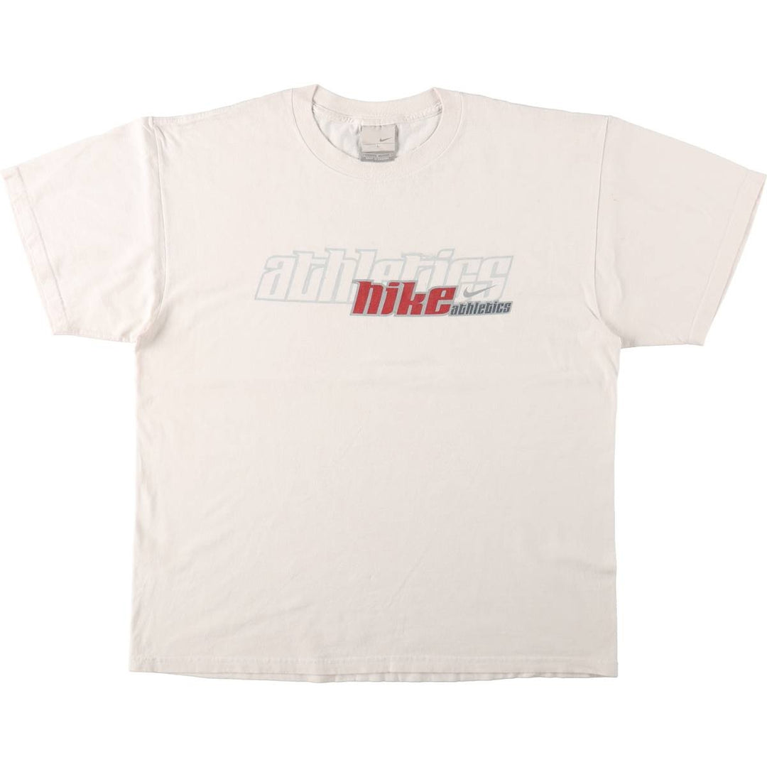 90'S Nike Logo Print T-Shirt, Made in Canada, Men's Size L (approx.), Vintage cotton white type Vintage Second Hand