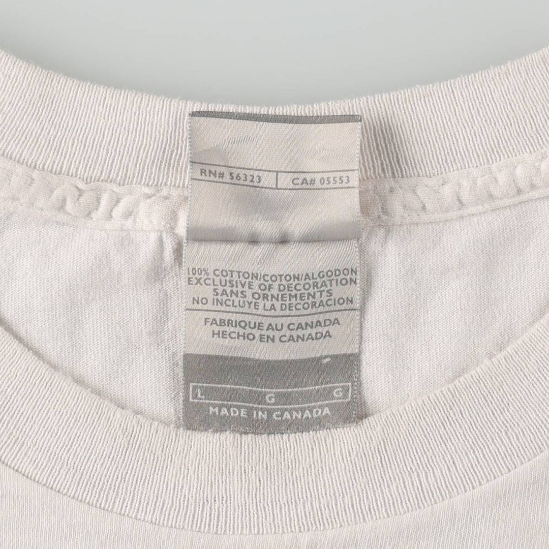 90'S Nike Logo Print T-Shirt, Made in Canada, Men's Size L (approx.), Vintage cotton white type Vintage Second Hand