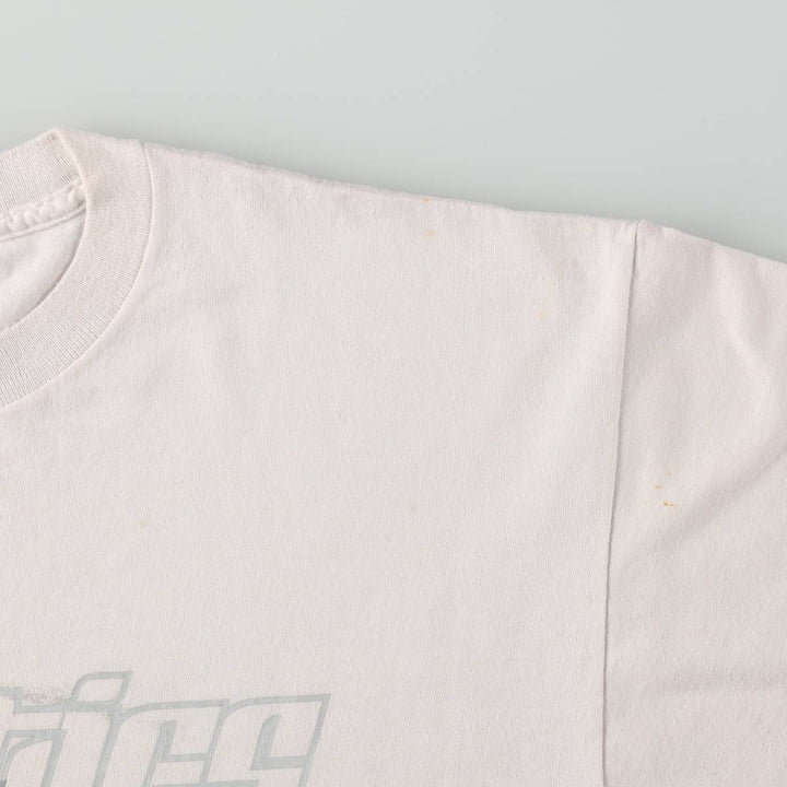 90'S Nike Logo Print T-Shirt, Made in Canada, Men's Size L (approx.), Vintage cotton white type Vintage Second Hand