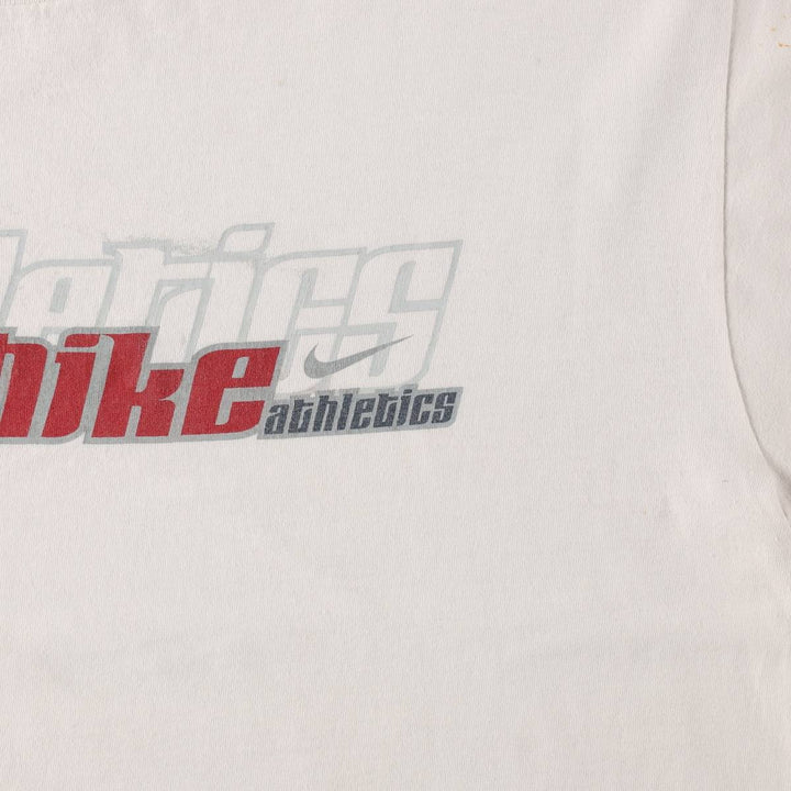90'S Nike Logo Print T-Shirt, Made in Canada, Men's Size L (approx.), Vintage cotton white type Vintage Second Hand