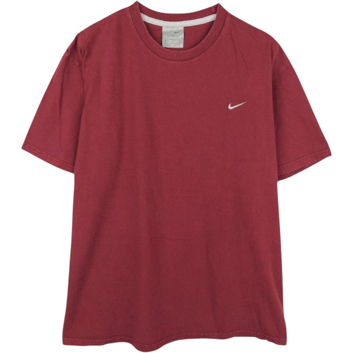 00'S Nike One Point Logo T-shirt Men's XL cotton Red type red-purple Vintage Second Hand