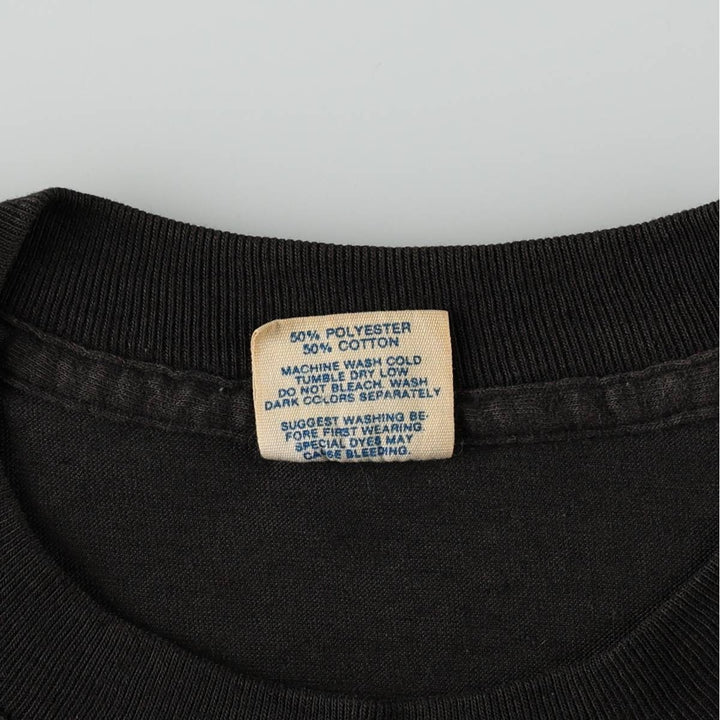 80'S Adidas logo print t-shirt, made in USA, men's size L equivalent, vintage. polyester black type Vintage Second Hand
