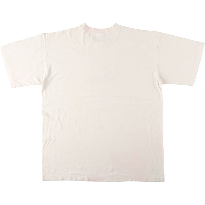 Adidas logo print T-shirt, men's XL size cotton white type Vintage Second Hand