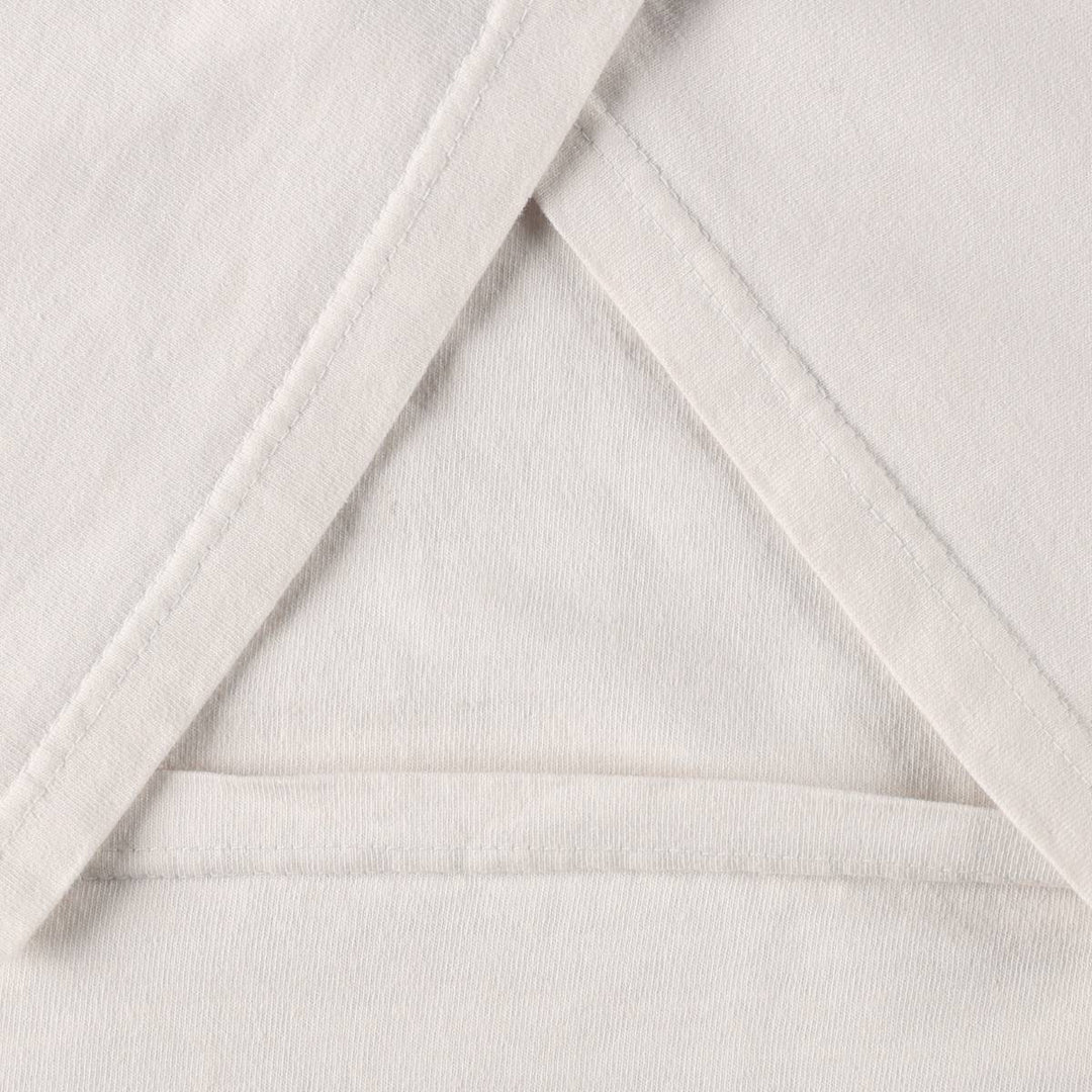 Adidas logo t-shirt, made in USA, men's size L (approx.) cotton white type Vintage Second Hand