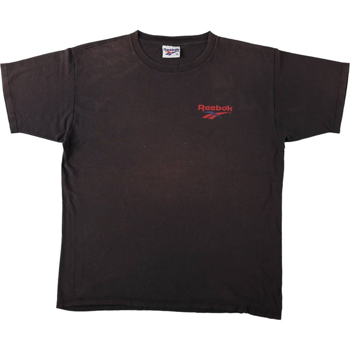 90'S Reebok sports print t-shirt, made in USA, men's size XL (approx.), vintage. cotton Charcoal Vintage Second Hand