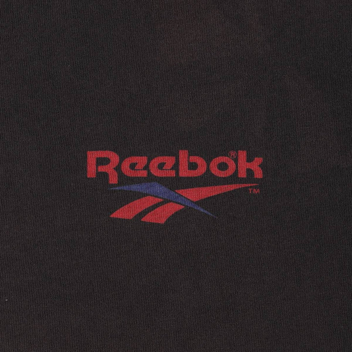 90'S Reebok sports print t-shirt, made in USA, men's size XL (approx.), vintage. cotton Charcoal Vintage Second Hand