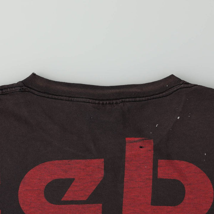 90'S Reebok sports print t-shirt, made in USA, men's size XL (approx.), vintage. cotton Charcoal Vintage Second Hand