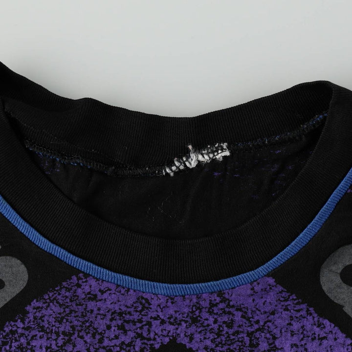 ~90'S Adidas Trefoil Logo Large Print T-Shirt, Men's Size L unclear black type Vintage Second Hand