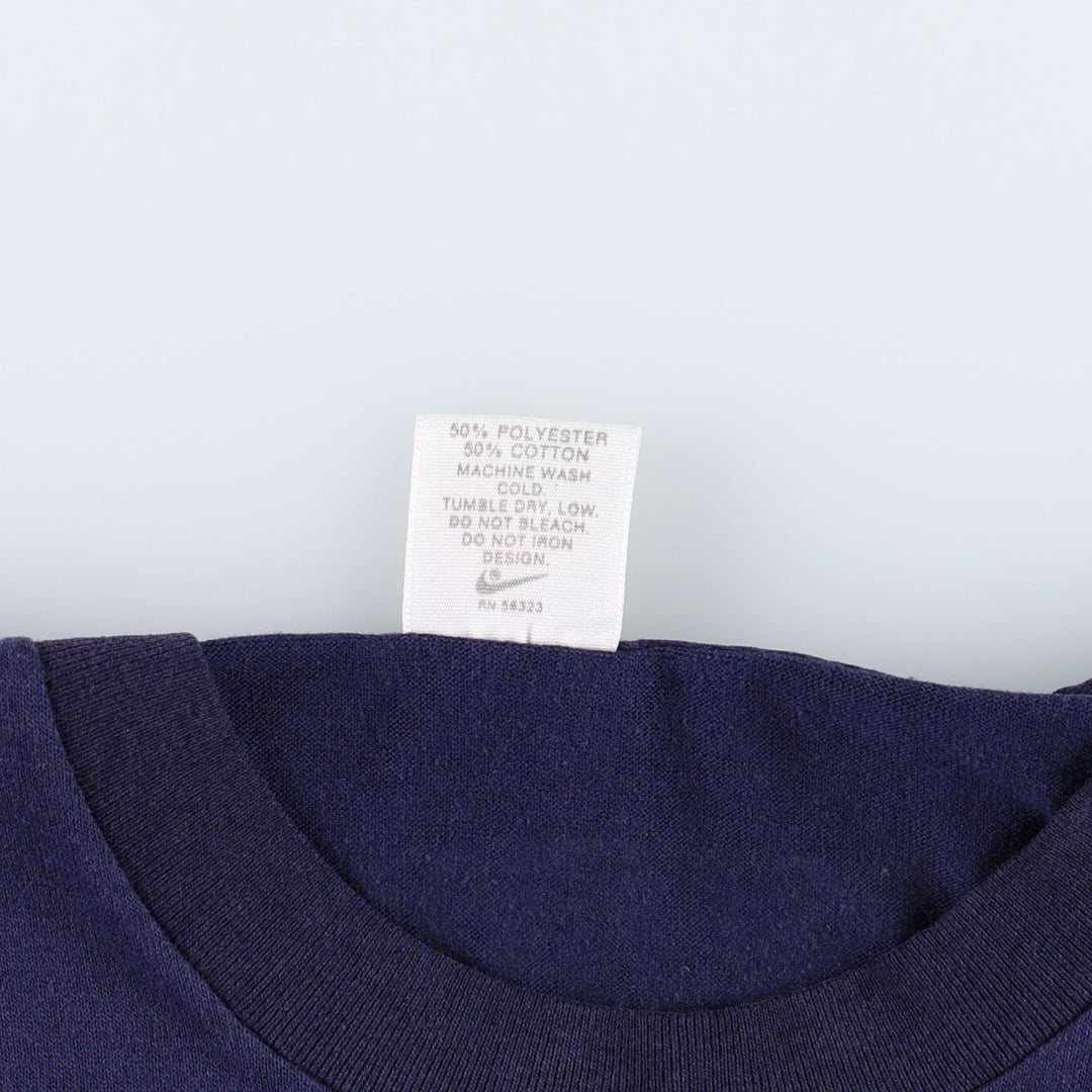 90'S Nike Logo Print T-Shirt, Made in USA, Men's Size M (approx.), Vintage cotton navy blue type Vintage Second Hand