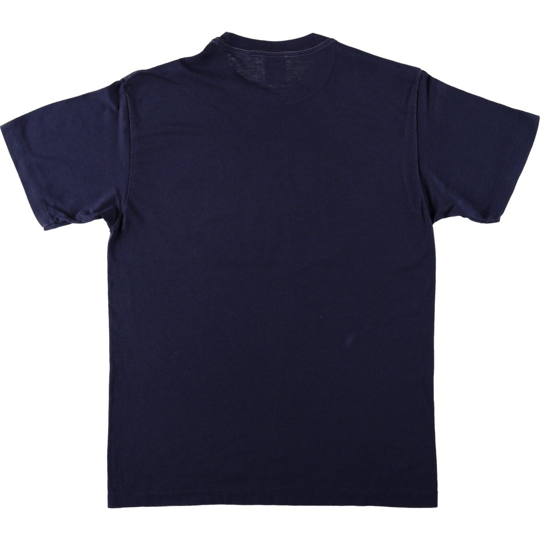 90'S Puma logo print t-shirt, made in USA, men's size XL equivalent, vintage. cotton navy blue type Vintage Second Hand