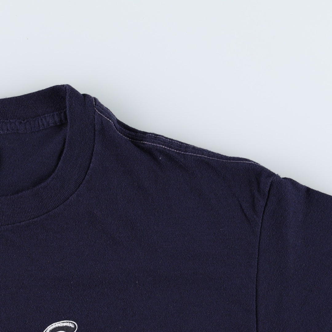 90'S Puma logo print t-shirt, made in USA, men's size XL equivalent, vintage. cotton navy blue type Vintage Second Hand