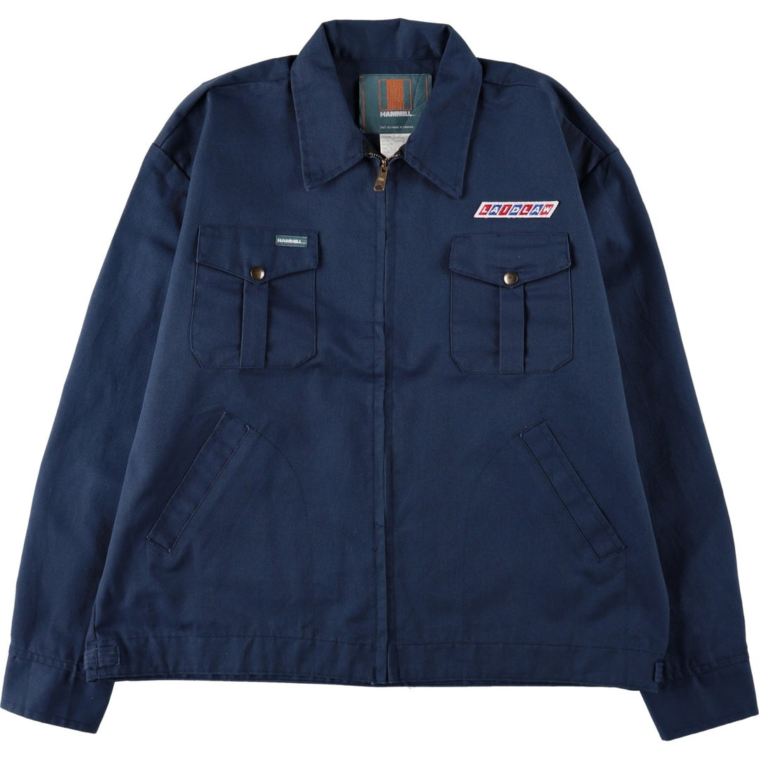HAMMILL Work Jacket, Made in Canada, Men's Size XL (approx.) polyester navy blue type Vintage Second Hand