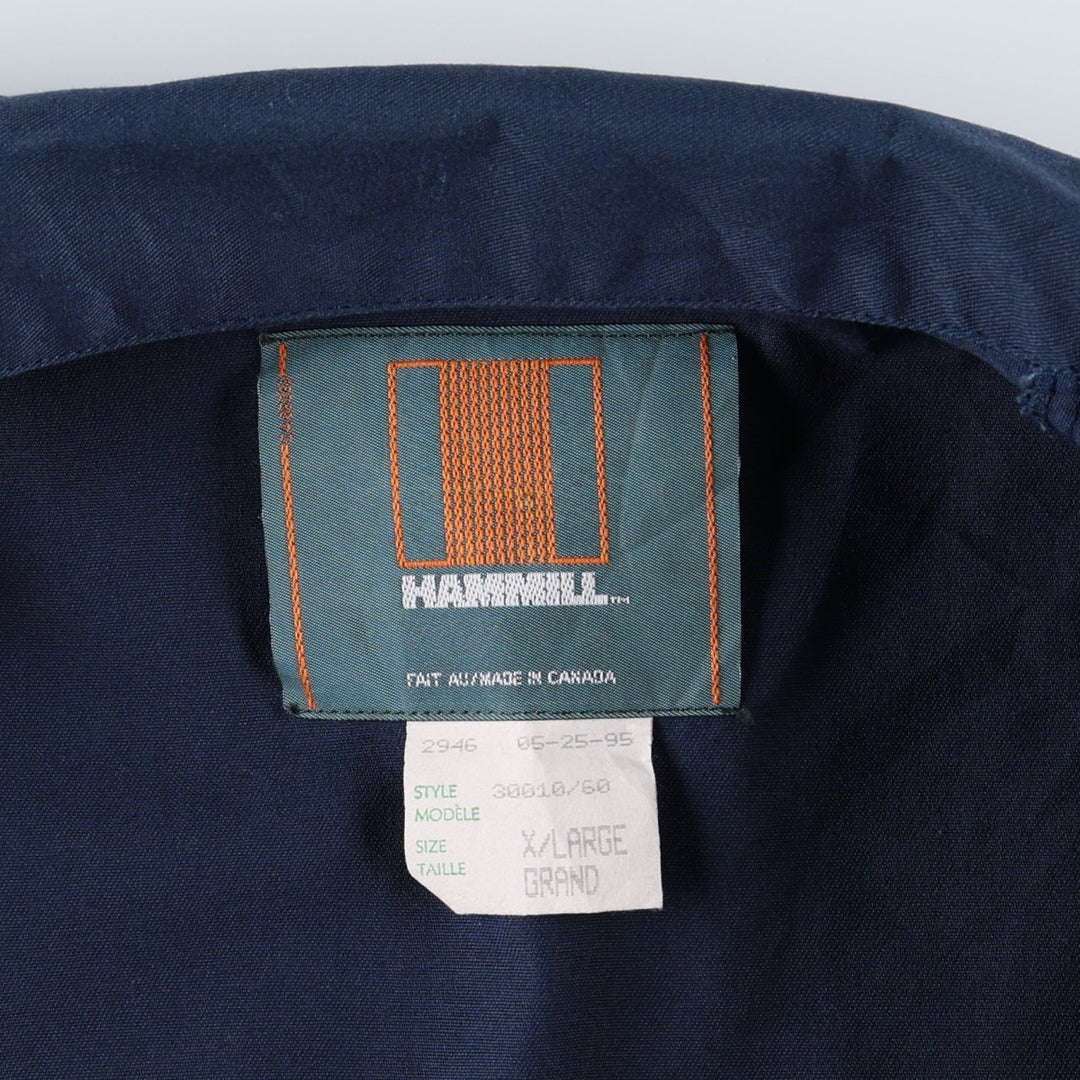 HAMMILL Work Jacket, Made in Canada, Men's Size XL (approx.) polyester navy blue type Vintage Second Hand