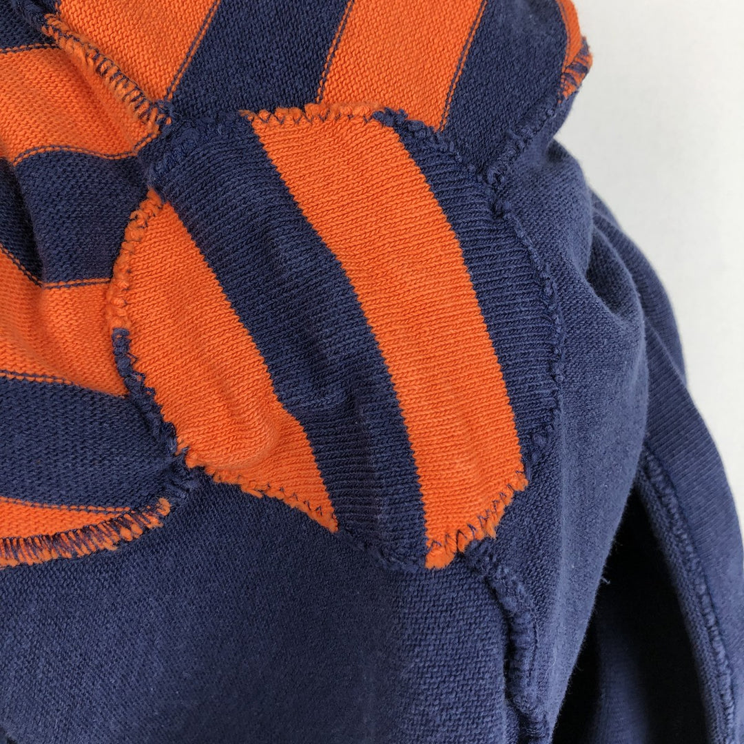 BARBARIAN Long Sleeve Rugby Shirt Made in Canada Men's XL cotton navy blue type Vintage Second Hand