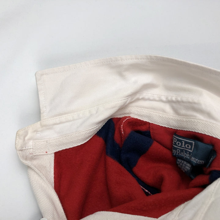 Ralph Lauren POLO by Ralph Lauren Striped Pattern Long Sleeve Rugby Shirt Men's Size L cotton red type Vintage Second Hand