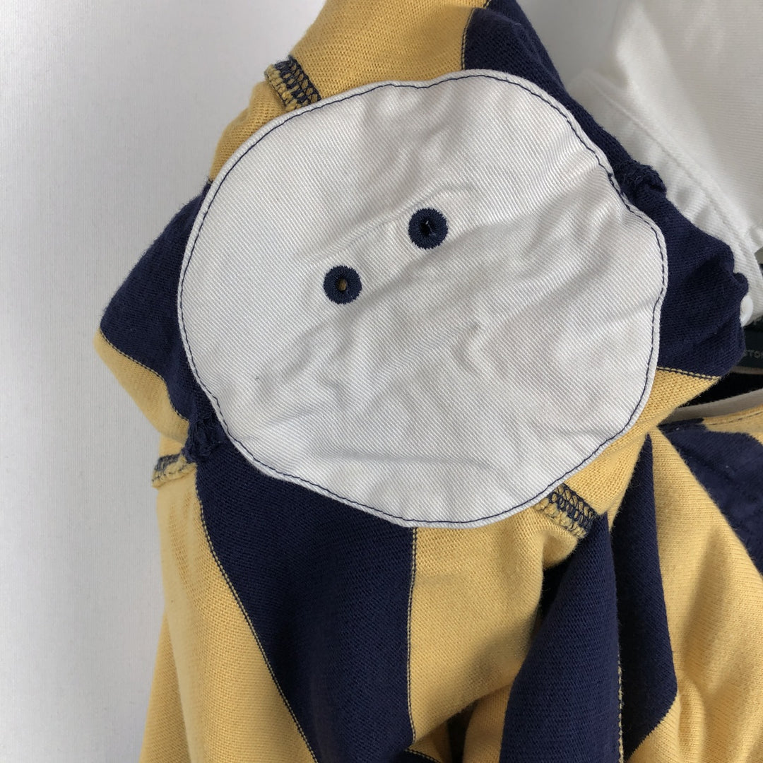 Ralph Lauren POLO by Ralph Lauren Custom Fit Striped Pattern Long Sleeve Rugby Shirt, Men's Size Small cotton yellow type Vintage Second Hand