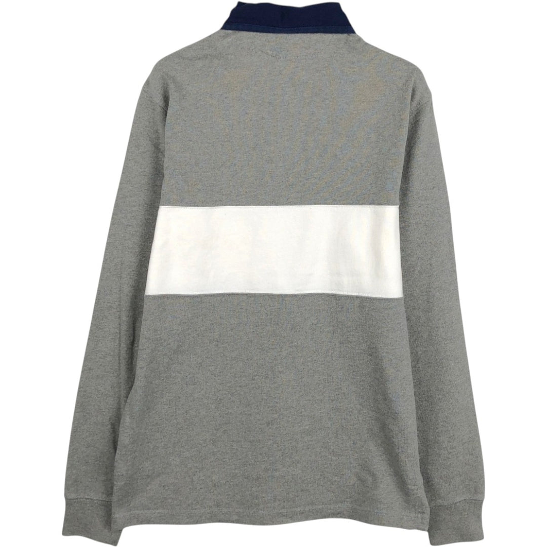 Ralph Lauren POLO by Ralph Lauren CUSTOM FIT long-sleeved rugby shirt, men's size S cotton gray type Vintage Second Hand