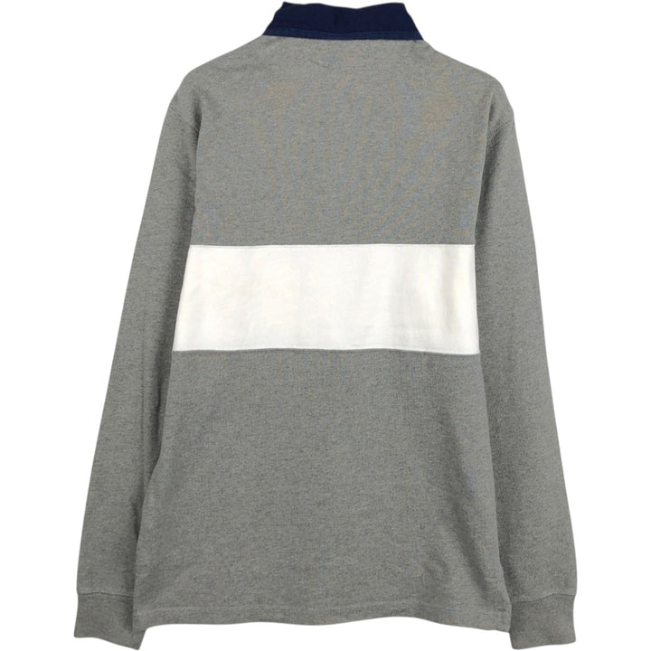 Ralph Lauren POLO by Ralph Lauren CUSTOM FIT long-sleeved rugby shirt, men's size S cotton gray type Vintage Second Hand