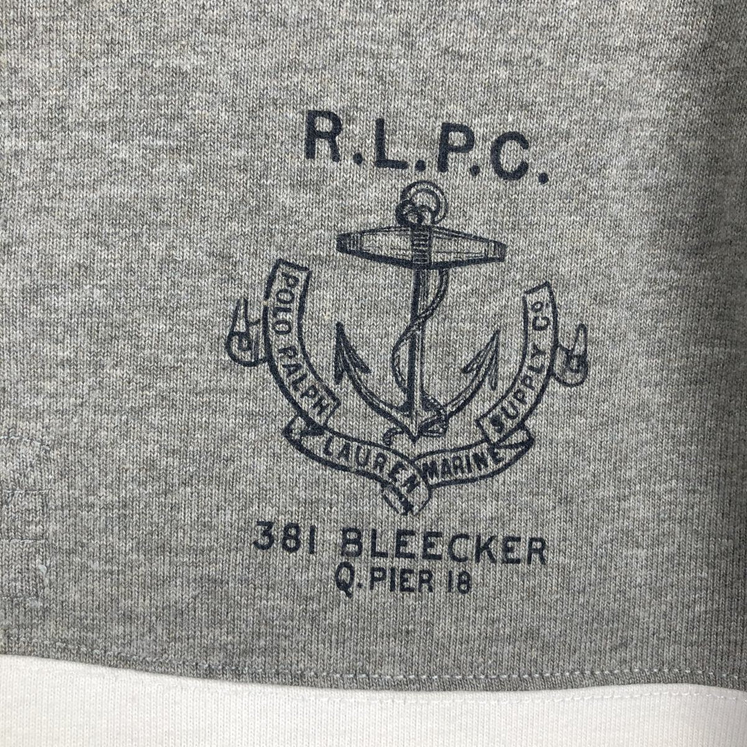 Ralph Lauren POLO by Ralph Lauren CUSTOM FIT long-sleeved rugby shirt, men's size S cotton gray type Vintage Second Hand