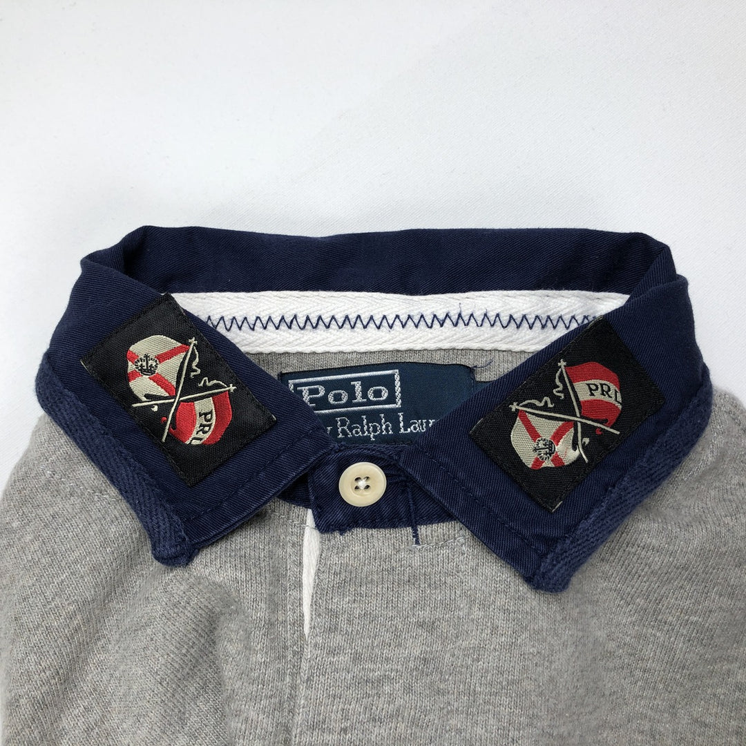 Ralph Lauren POLO by Ralph Lauren CUSTOM FIT long-sleeved rugby shirt, men's size S cotton gray type Vintage Second Hand