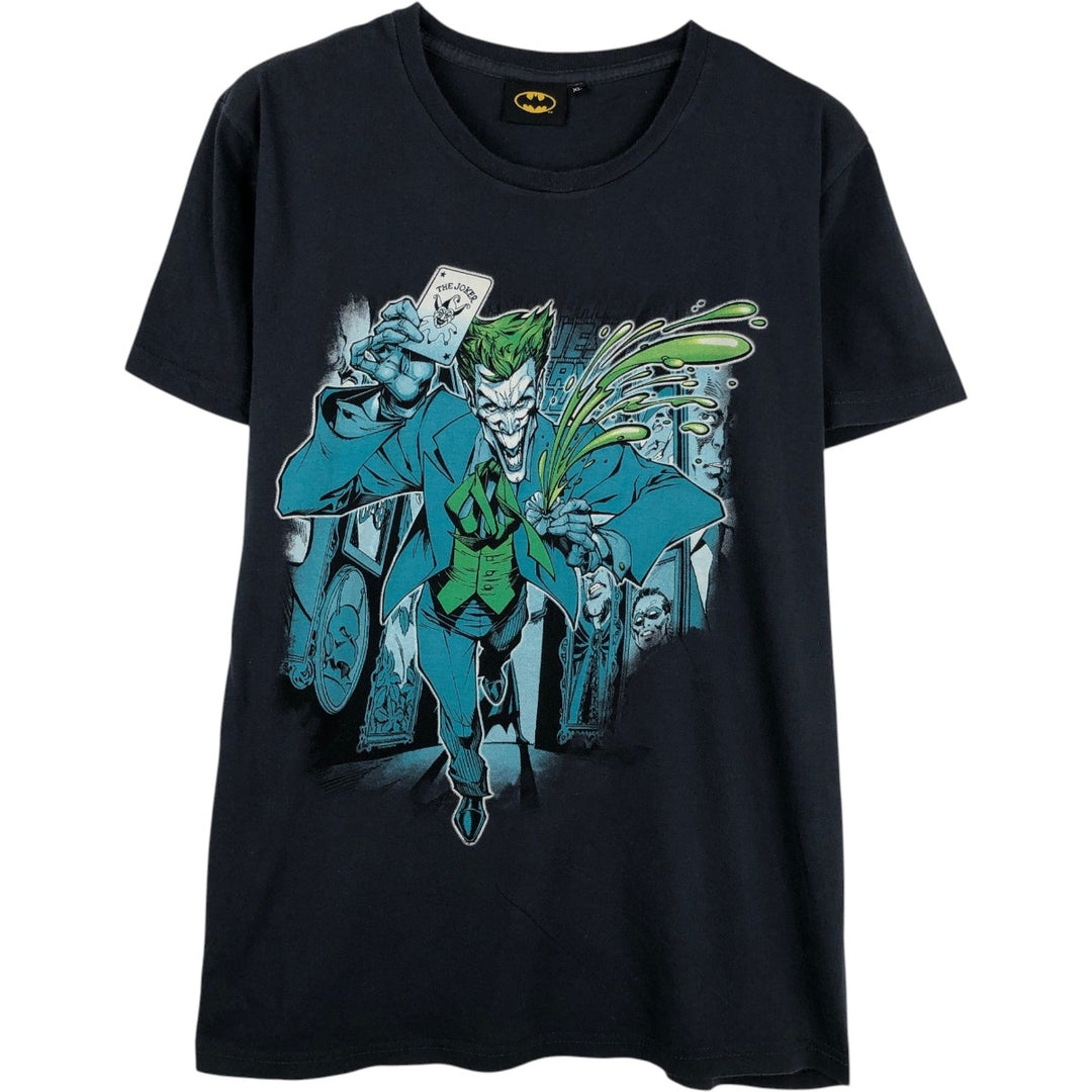 DC Comics Batman Joker Character Print T-Shirt (Men's XL equivalent) unclear black type Vintage Second Hand