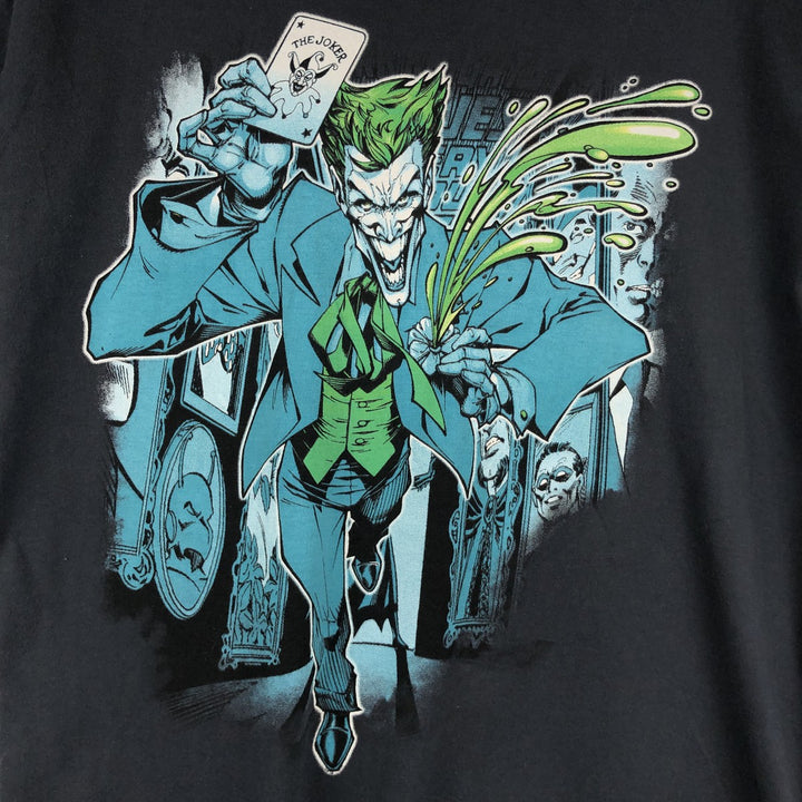 DC Comics Batman Joker Character Print T-Shirt (Men's XL equivalent) unclear black type Vintage Second Hand