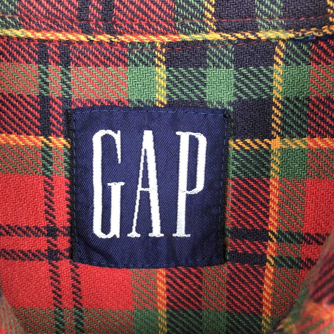 GAP Long Sleeve Flannel Check Shirt, Men's Size XL unclear red type Vintage Second Hand