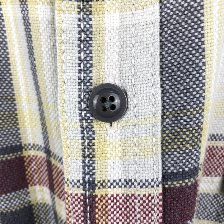90s-00'S Levi's long-sleeved flannel check shirt, men's size XL (approx.) cotton red type Vintage Second Hand
