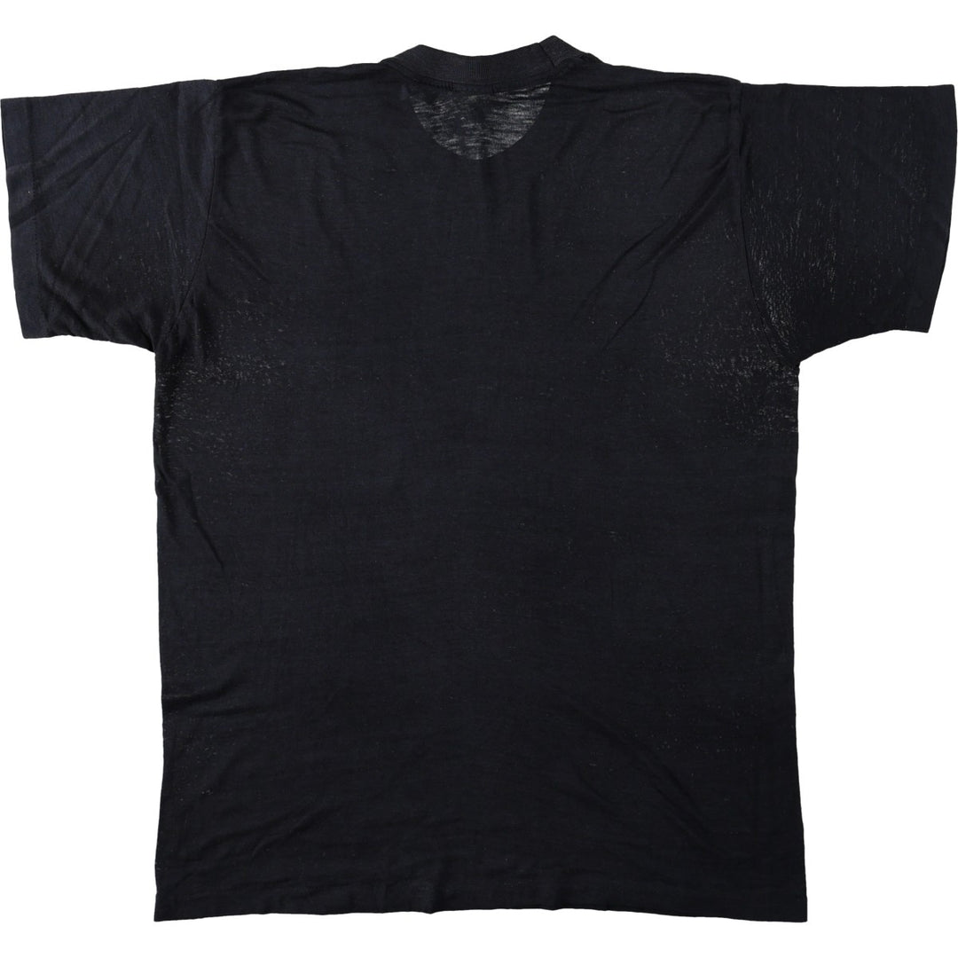 ~90'S Thicke of the Night advertising T-shirt, men's size S equivalent, vintage. unclear black type Vintage Second Hand