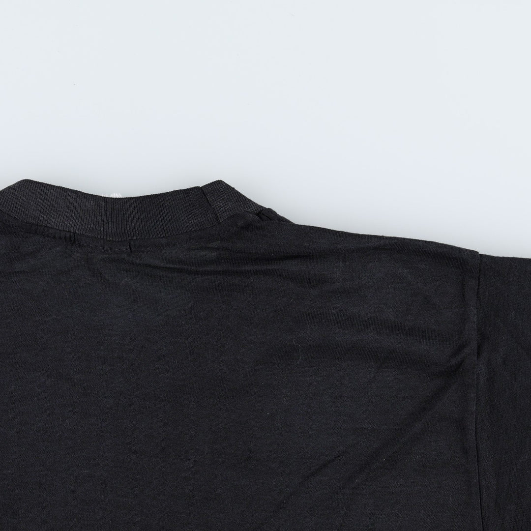 ~90'S Thicke of the Night advertising T-shirt, men's size S equivalent, vintage. unclear black type Vintage Second Hand