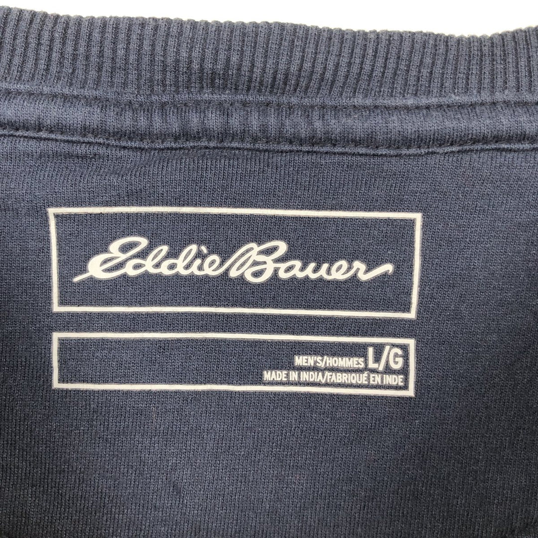 LLBean Thermal Long T-Shirt, Waffle, Men's Size L cotton navy blue type Vintage Second Hand