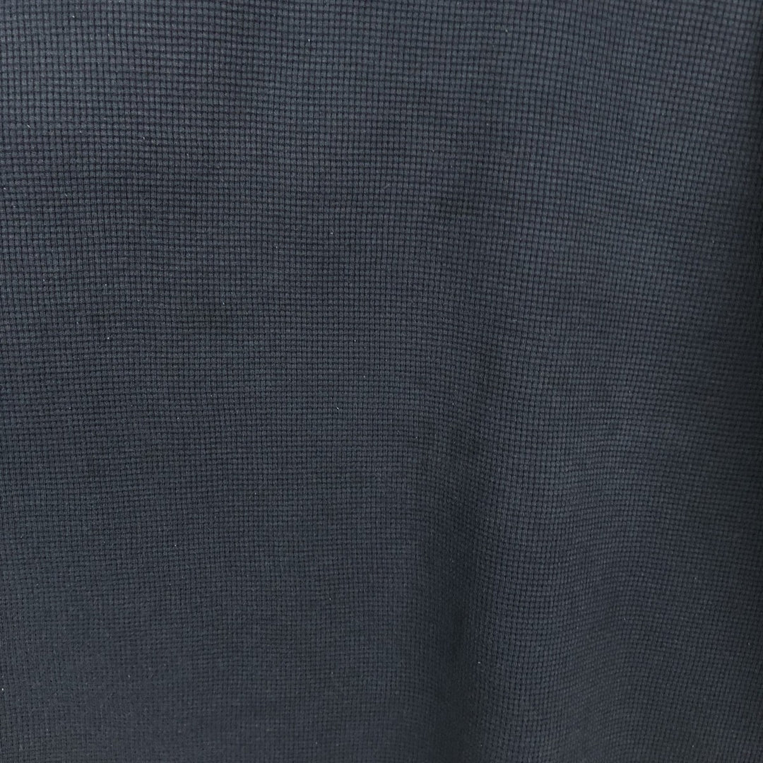 LLBean Thermal Long T-Shirt, Waffle, Men's Size L cotton navy blue type Vintage Second Hand