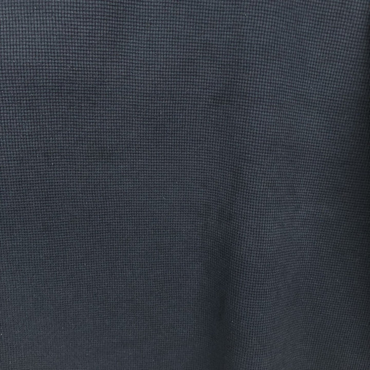 LLBean Thermal Long T-Shirt, Waffle, Men's Size L cotton navy blue type Vintage Second Hand