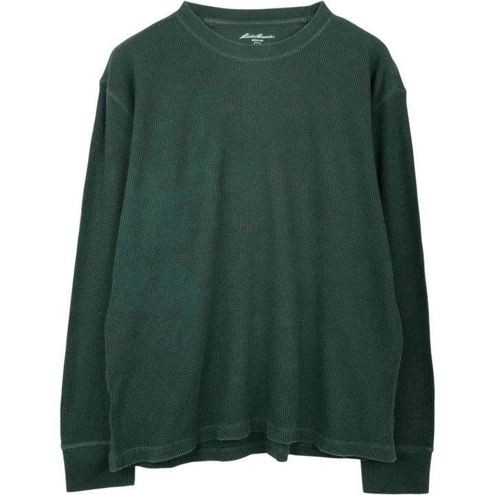 Eddie Bauer Thermal Long-Sleeve T-Shirt, Men's Size L (approx.) cotton green type Vintage Second Hand