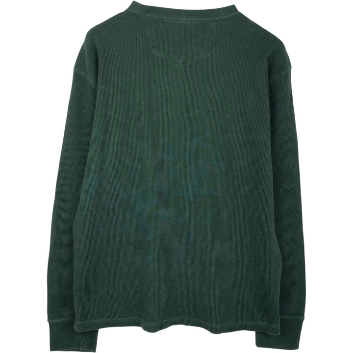 Eddie Bauer Thermal Long-Sleeve T-Shirt, Men's Size L (approx.) cotton green type Vintage Second Hand