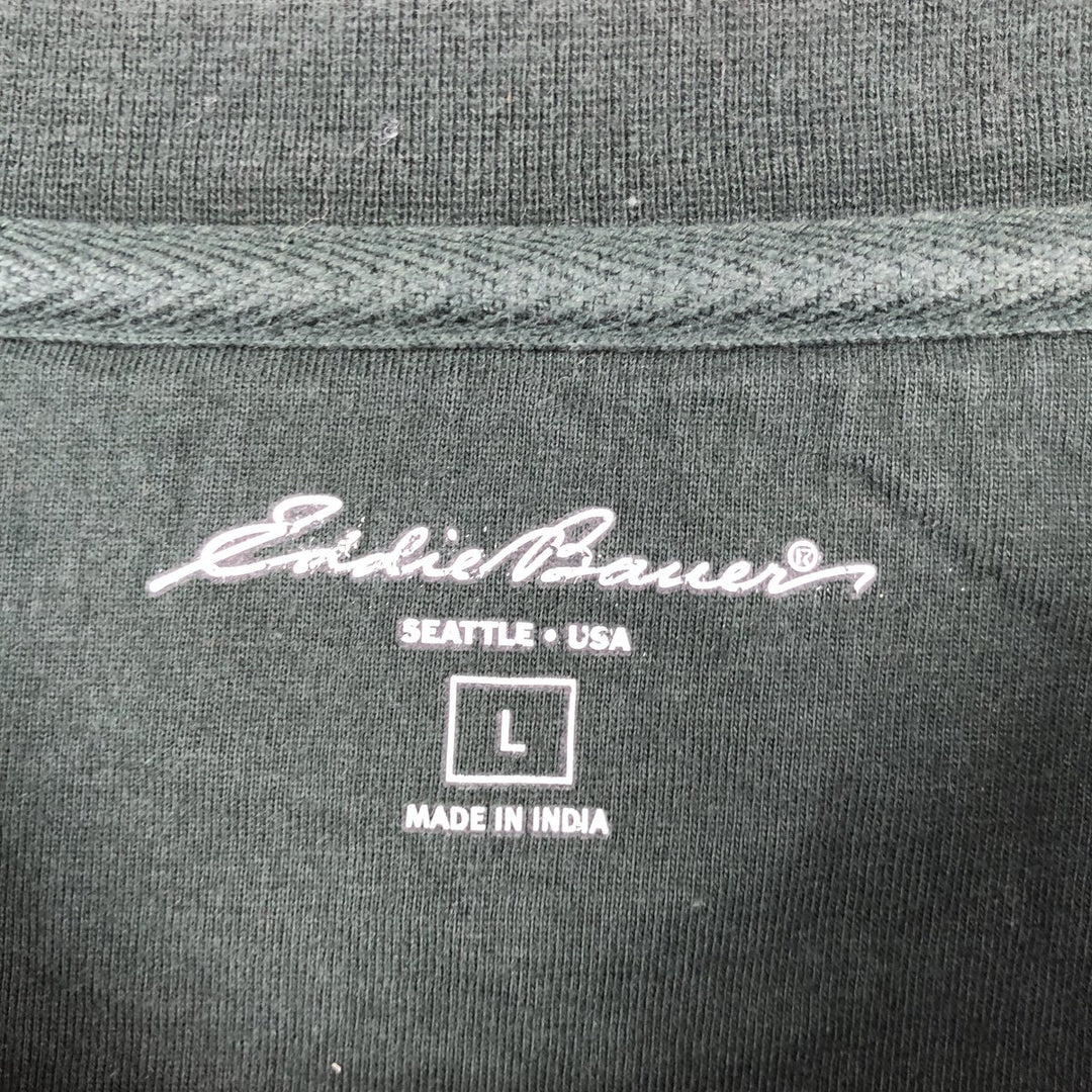 Eddie Bauer Thermal Long-Sleeve T-Shirt, Men's Size L (approx.) cotton green type Vintage Second Hand