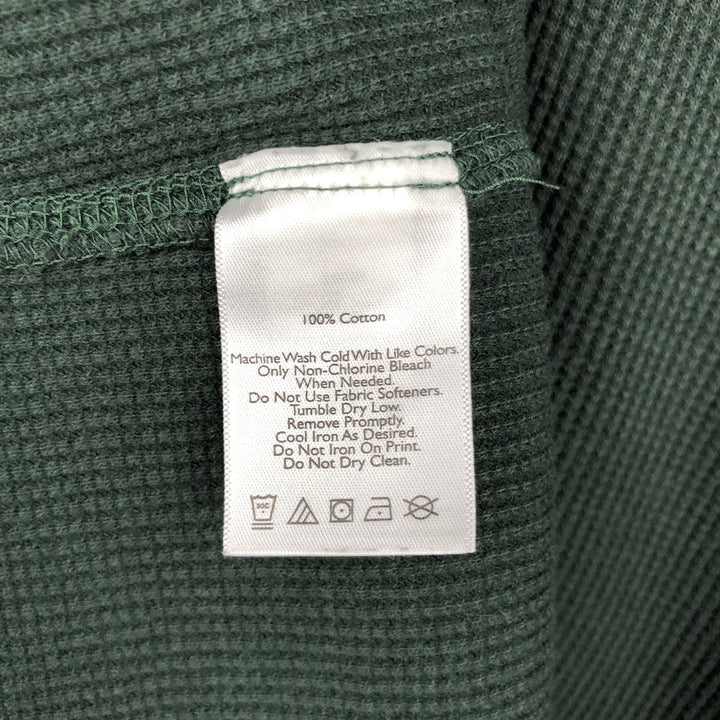 Eddie Bauer Thermal Long-Sleeve T-Shirt, Men's Size L (approx.) cotton green type Vintage Second Hand