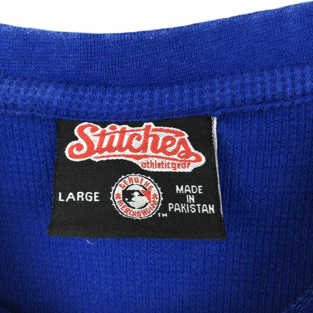 2000'S Stitches MLB Kansas City Royals Thermal Long-Sleeve T-Shirt, Men's Size L (approx.) cotton blue type Vintage Second Hand
