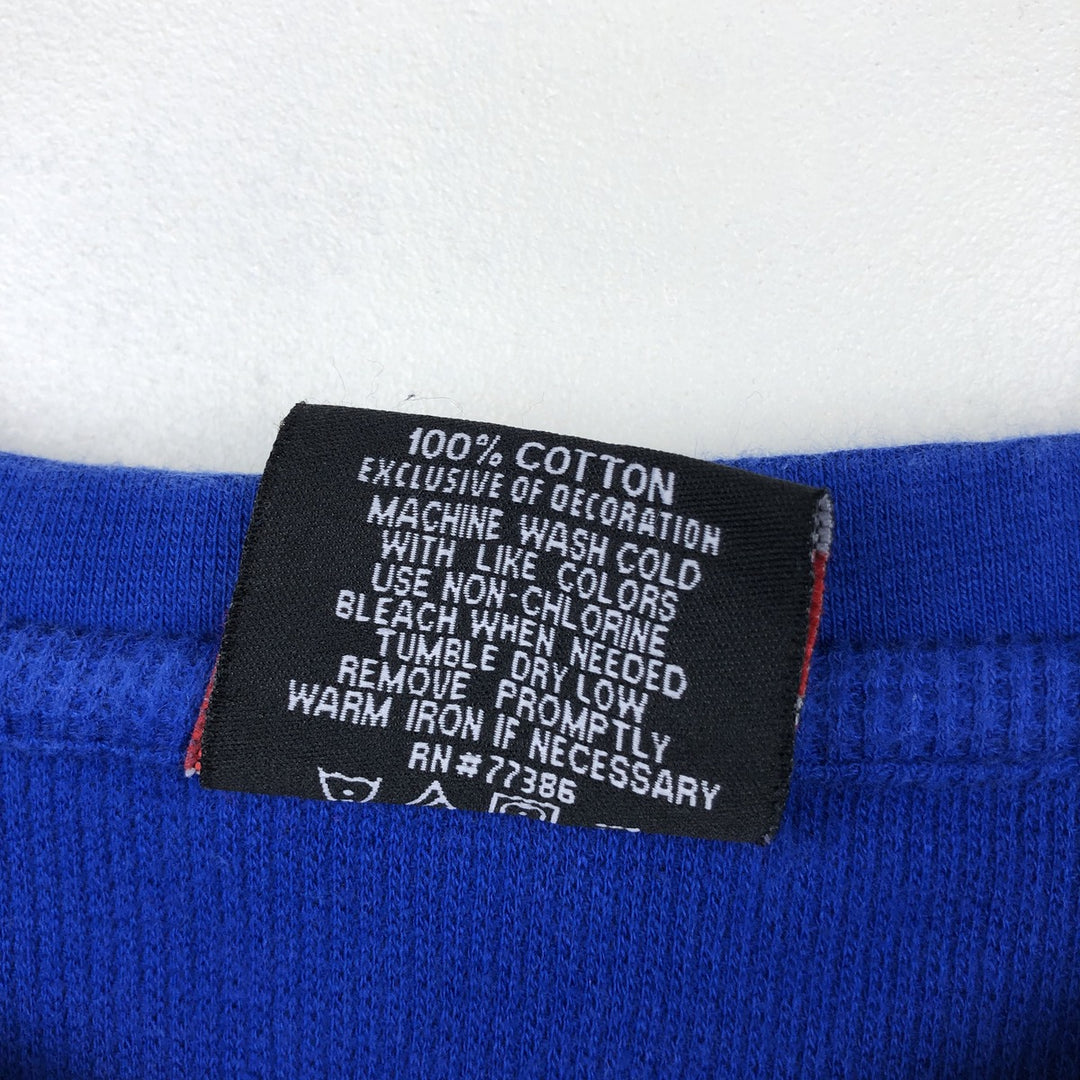 2000'S Stitches MLB Kansas City Royals Thermal Long-Sleeve T-Shirt, Men's Size L (approx.) cotton blue type Vintage Second Hand