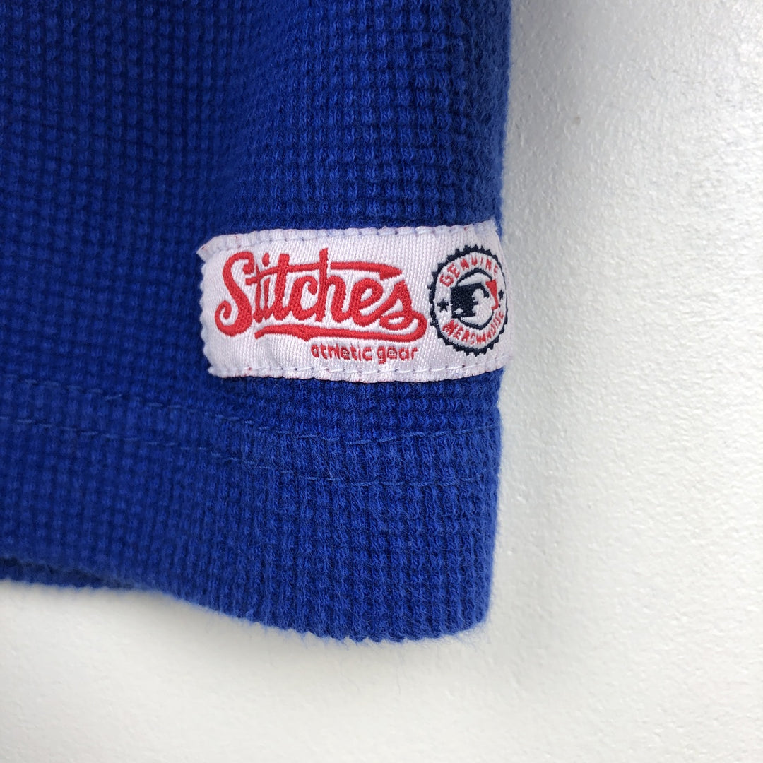2000'S Stitches MLB Kansas City Royals Thermal Long-Sleeve T-Shirt, Men's Size L (approx.) cotton blue type Vintage Second Hand