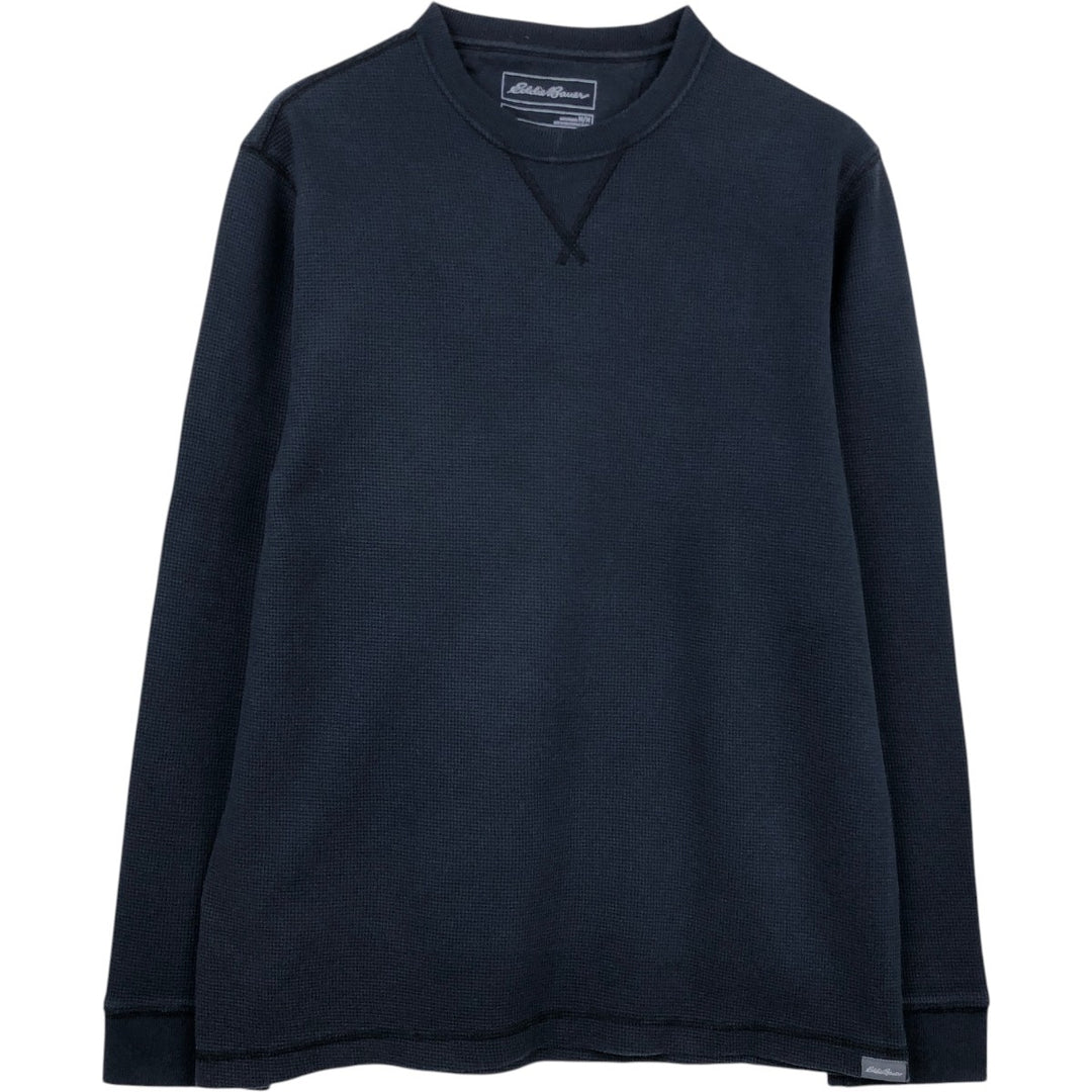 Eddie Bauer Thermal Long-Sleeve T-Shirt, Men's Size M cotton navy blue type Vintage Second Hand