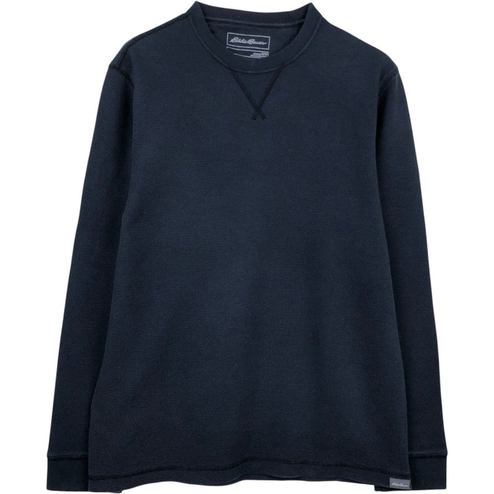 Eddie Bauer Thermal Long-Sleeve T-Shirt, Men's Size M cotton navy blue type Vintage Second Hand
