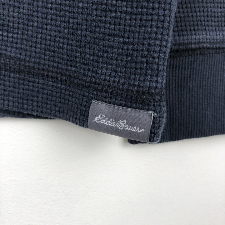 Eddie Bauer Thermal Long-Sleeve T-Shirt, Men's Size M cotton navy blue type Vintage Second Hand