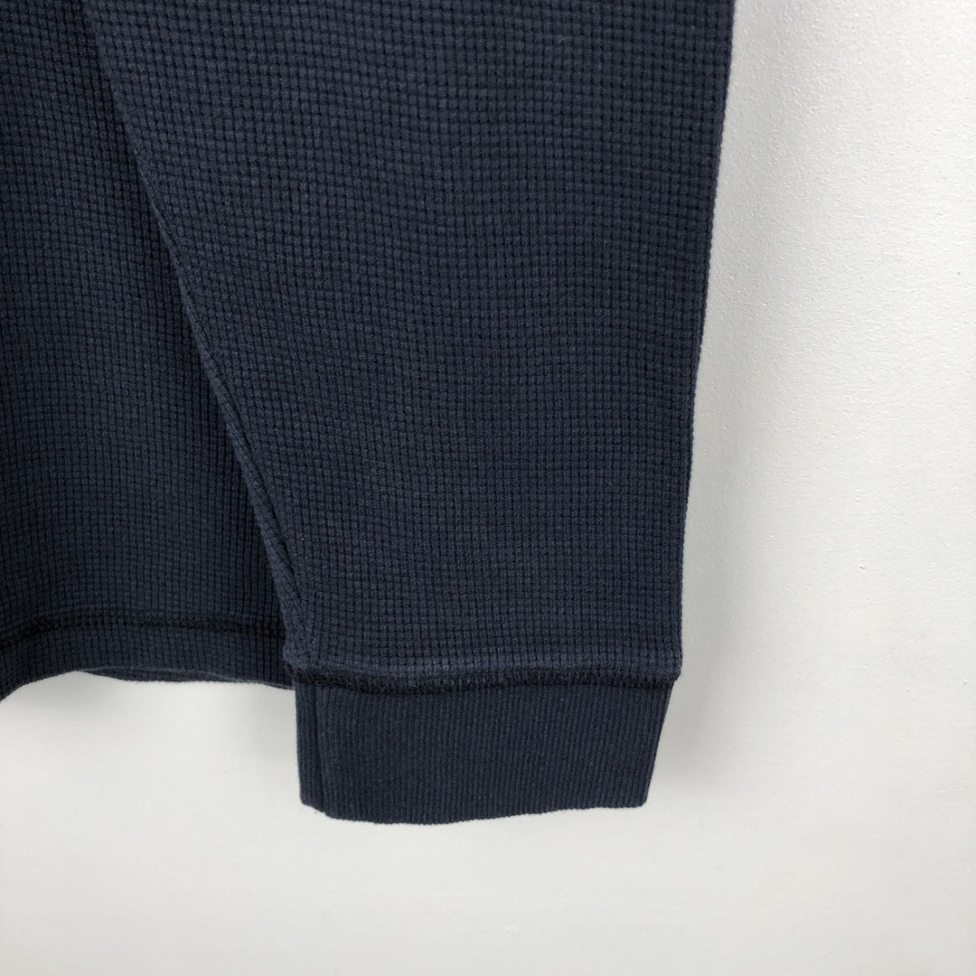 Eddie Bauer Thermal Long-Sleeve T-Shirt, Men's Size M cotton navy blue type Vintage Second Hand