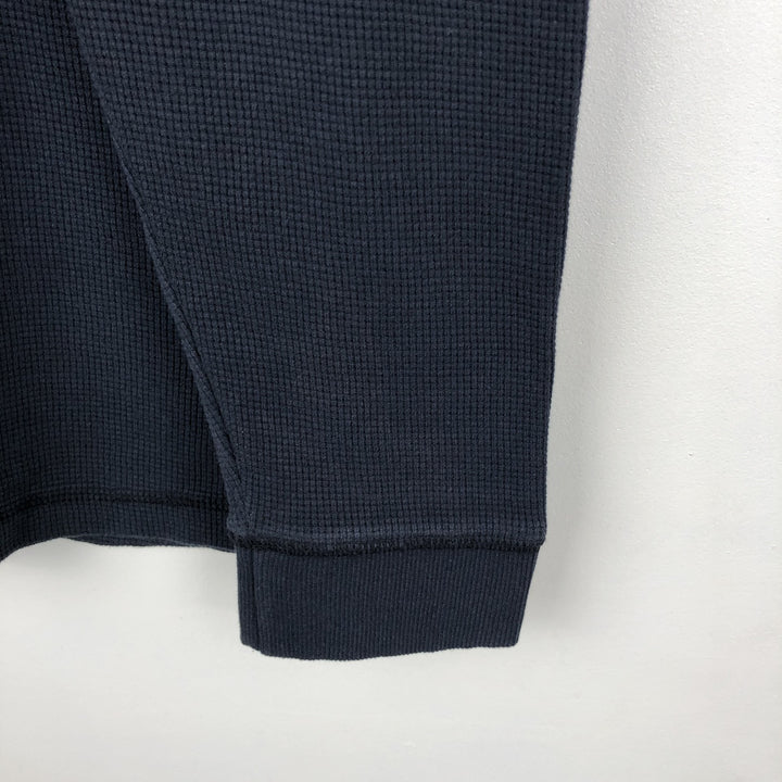Eddie Bauer Thermal Long-Sleeve T-Shirt, Men's Size M cotton navy blue type Vintage Second Hand