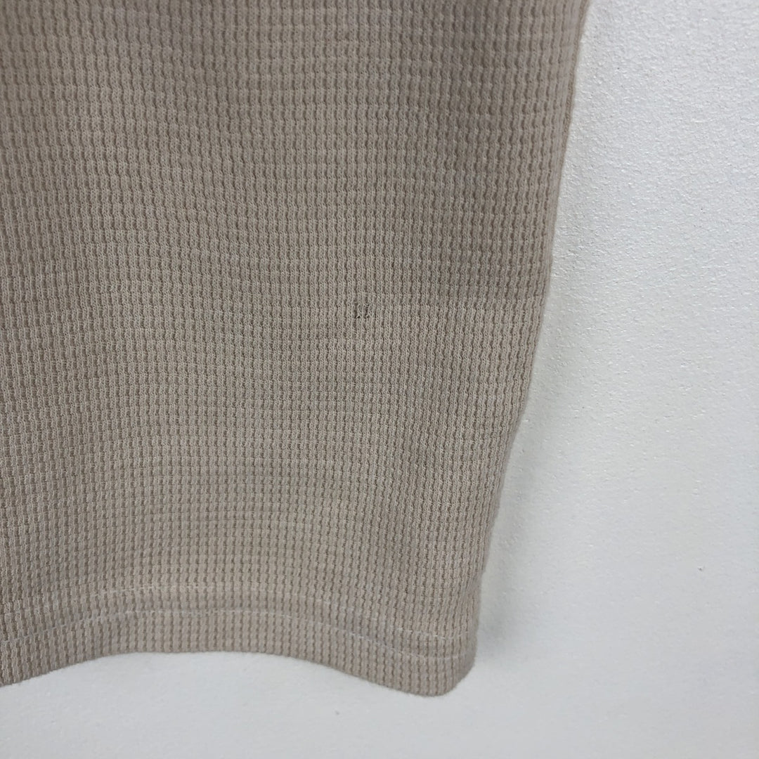 Columbia Thermal Long-Sleeve T-Shirt, Men's Size L cotton Beige type Vintage Second Hand